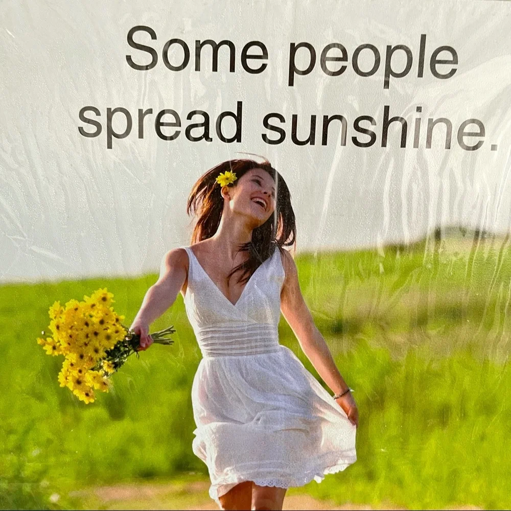 NEW People Spread Sunshine Metal Sign